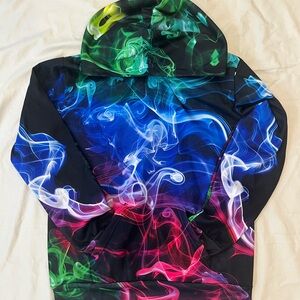 Multicolor Smoke Pattern Hoodie
